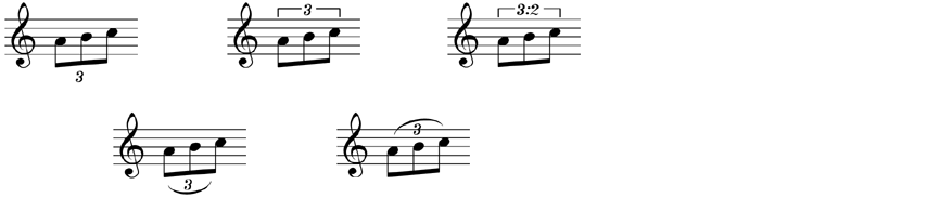 All of these are valid ways to notate triplets