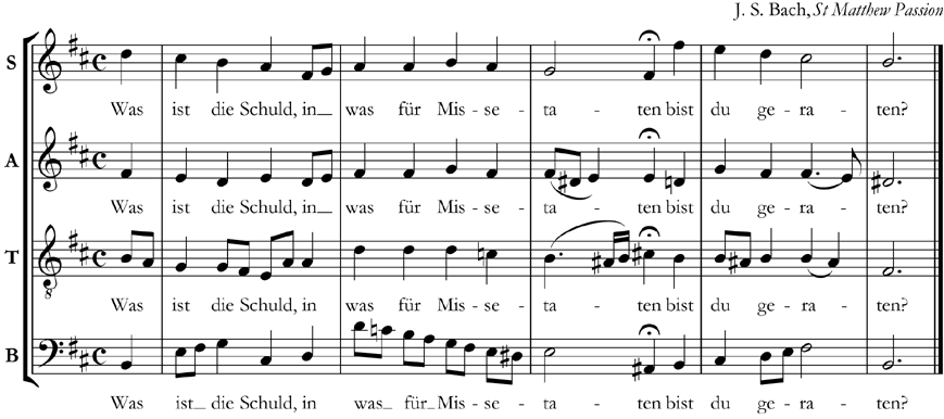 The same Bach chorale in open score