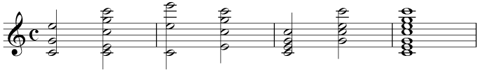 A collection of C major chords