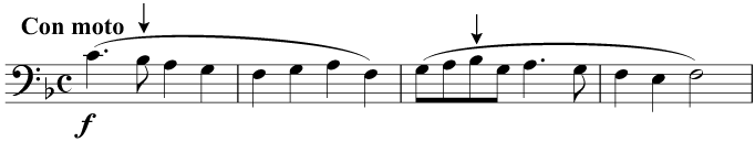 'Deck the Hall', with a key signature of one flat