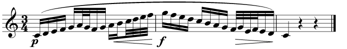 Can you spot the demisemiquavers in this music?