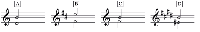Four mystery intervals to identify