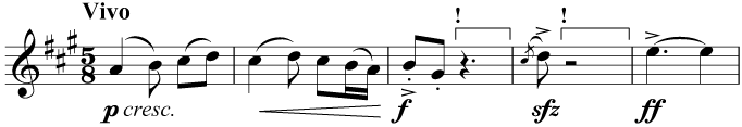Incorrect combination of rests in 5/8