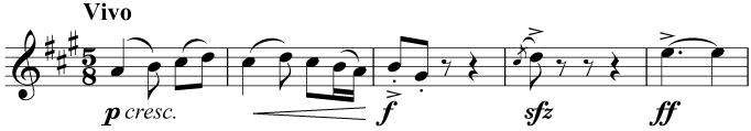 Correctly combined rests in 5/8, taking the beat groups (3 + 2) into account