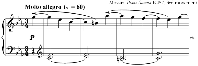 A very fast movement by Mozart